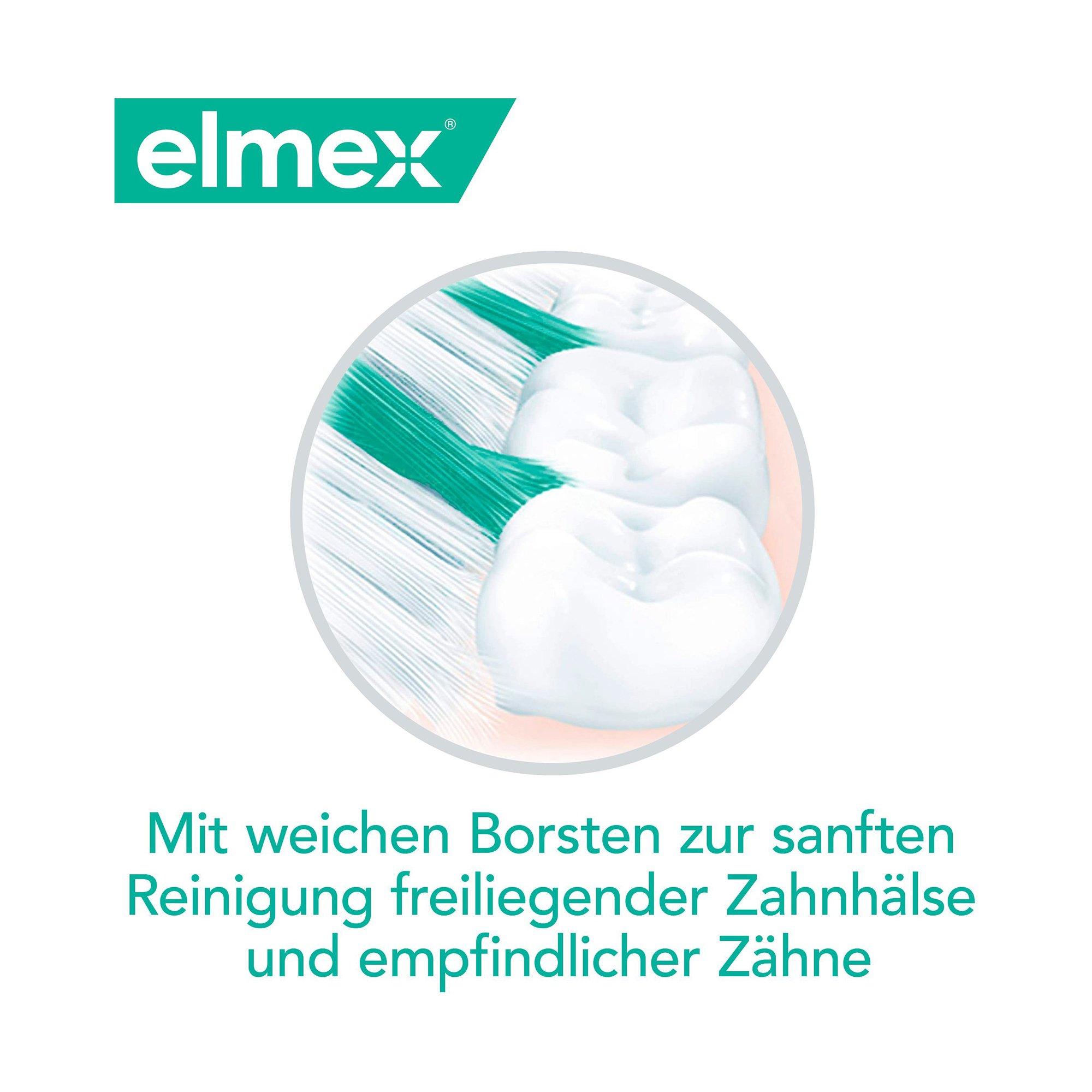 elmex Sensitive Professional Senstive Professional Extra Weich Zahnbürste, Sanfte Reinigung Extrem Empfindlicher Zähne, Duo 