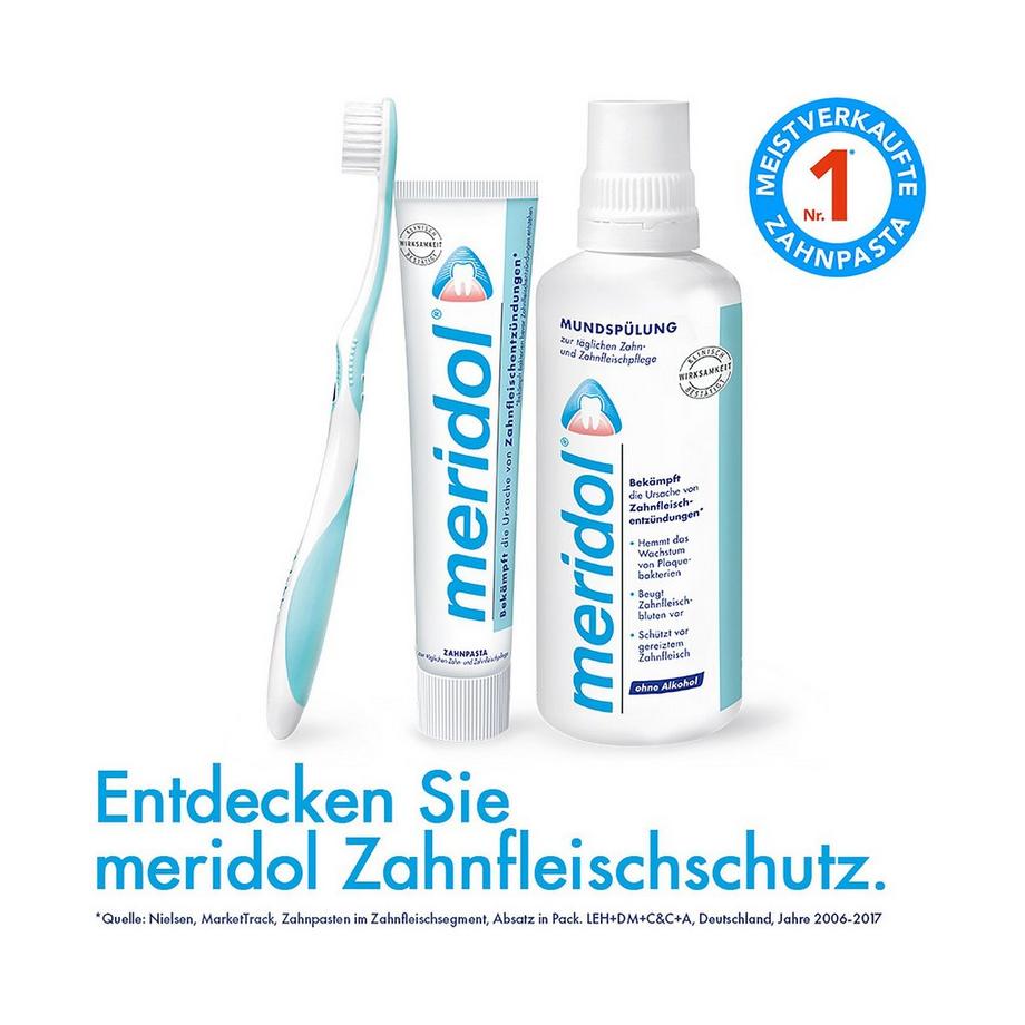 meridol Soft Protection Gencives Souple Brosse À Dents, Pour Un Nettoyage En Profondeur Et En Douceur, Duo 