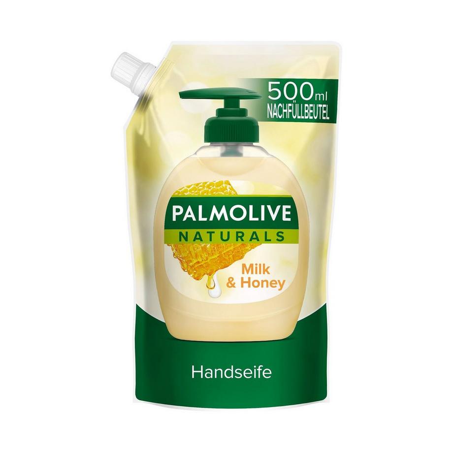 Palmolive Milch & Honig Refill Naturals Milch & Honig Flüssigseife Nachfüllbeutel, Für Seidig Zarte Hände 