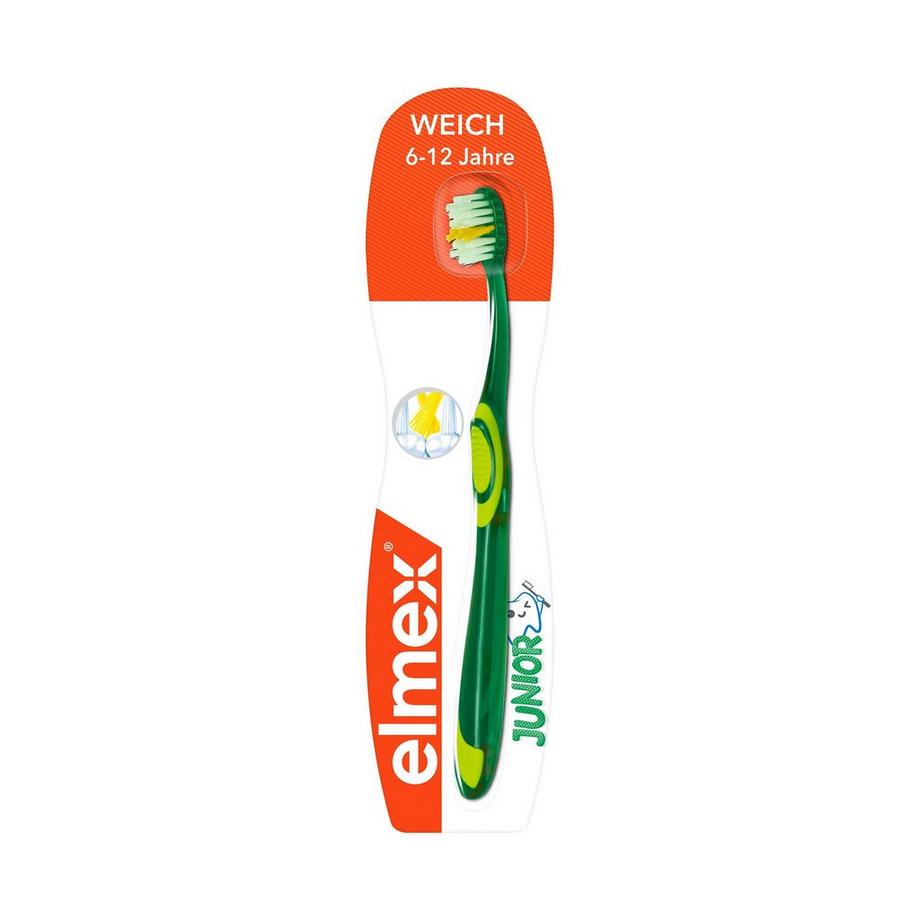elmex  Junior 6-12 Anni Morbido Spazzolino, Pulizia Ideale Dei Nuovi Denti Permanenti 