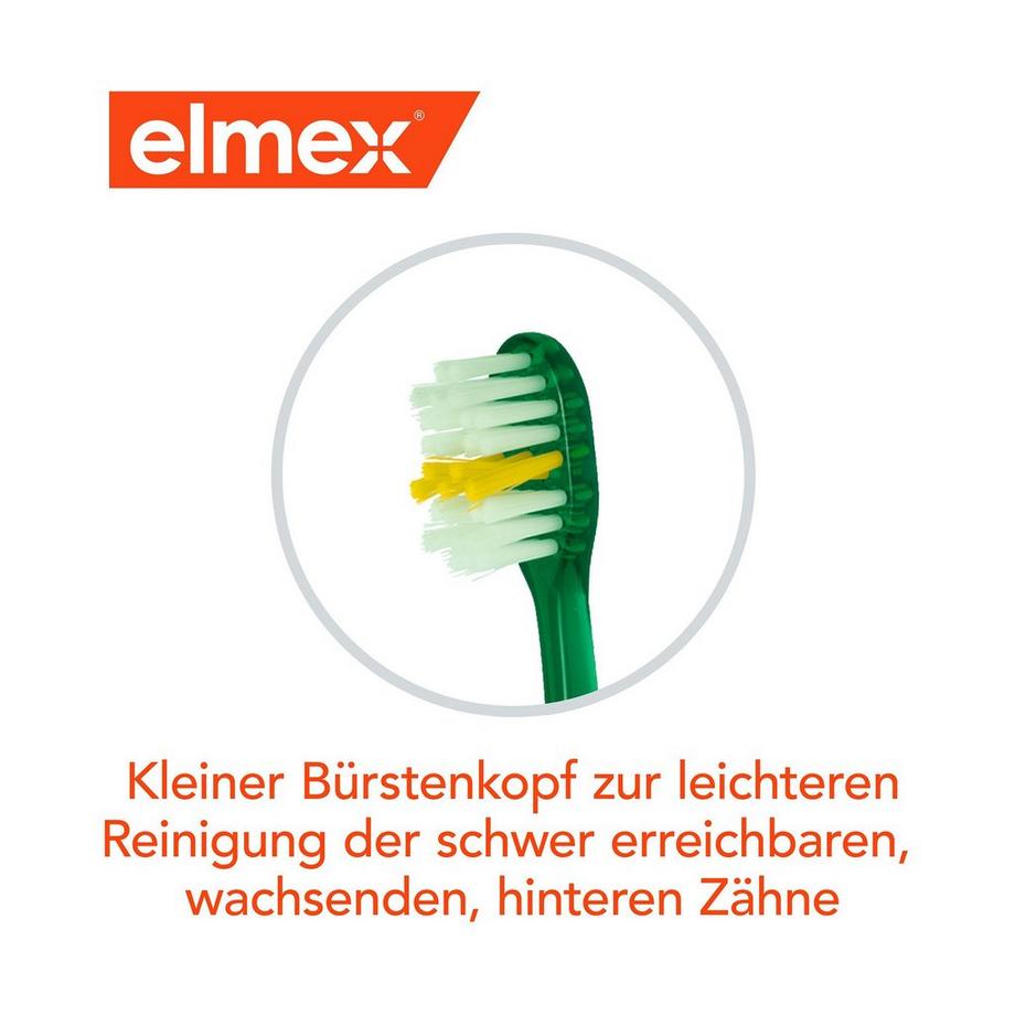 elmex  Junior 6-12 Anni Morbido Spazzolino, Pulizia Ideale Dei Nuovi Denti Permanenti 