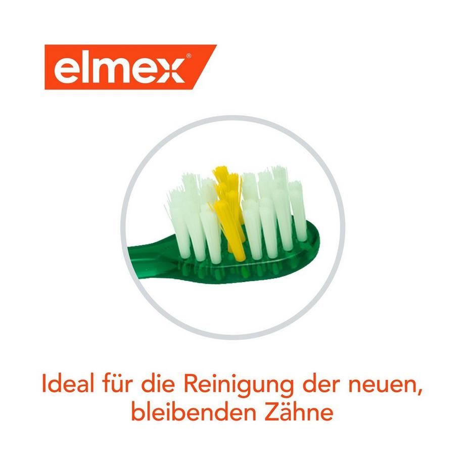 elmex  Junior 6-12 Anni Morbido Spazzolino, Pulizia Ideale Dei Nuovi Denti Permanenti 