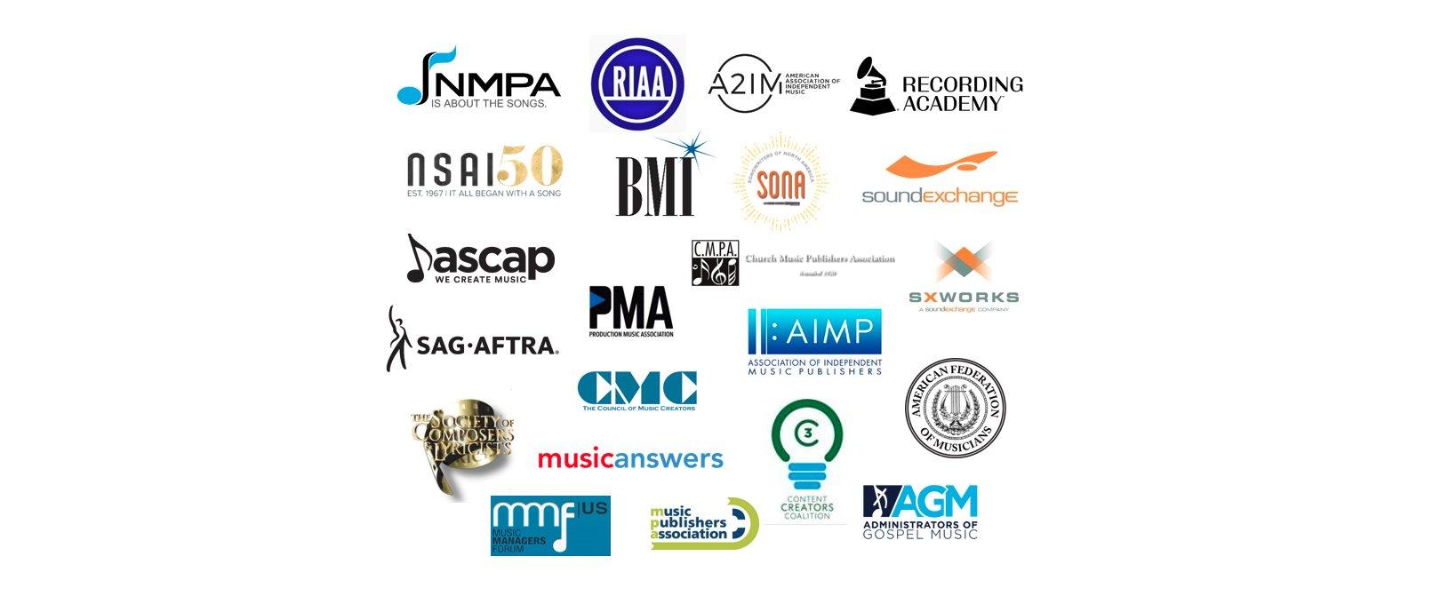 Organizations in unified support of music legislation