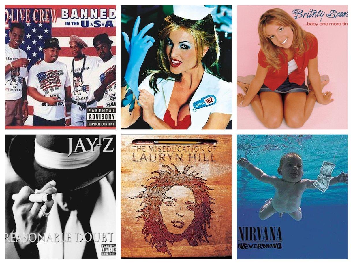 1990s Album Covers Collage