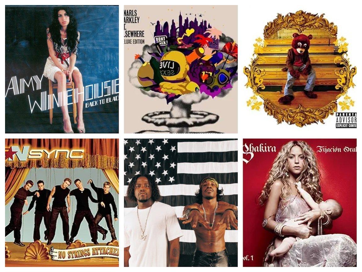 2000s Album Covers Collage