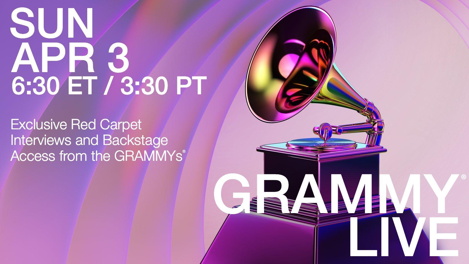 Watch GRAMMY Live On Sunday, April 3 | 2022 GRAMMYs | 64th Annual GRAMMY  Awards (2022) | GRAMMY.com