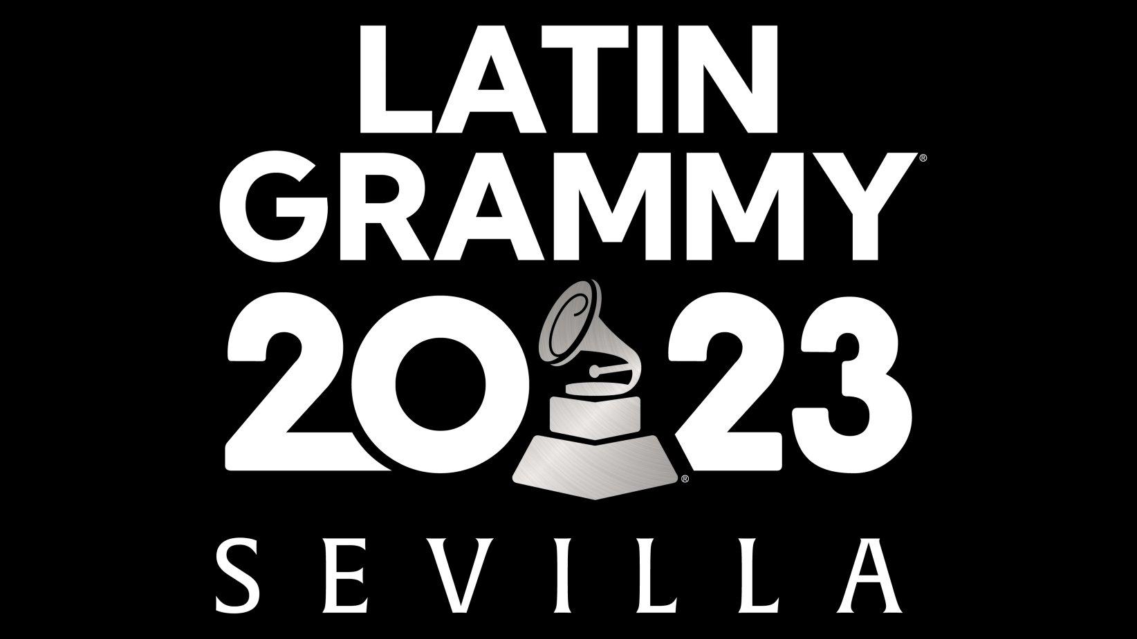 Graphic featuring key art for the 2023 Latin GRAMMYs