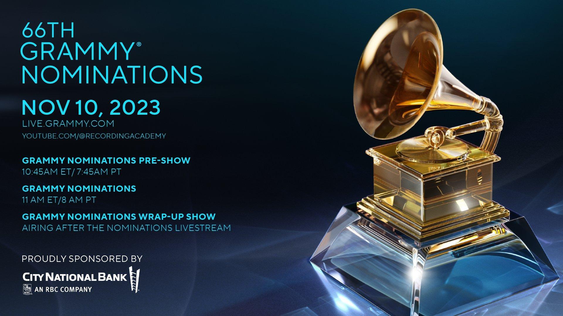 The 2024 GRAMMY Nominations Will Be Announced Friday Nov 10 2023   2024 Grammy Nominations Tune In Slate 1920X1080 10272023 V3