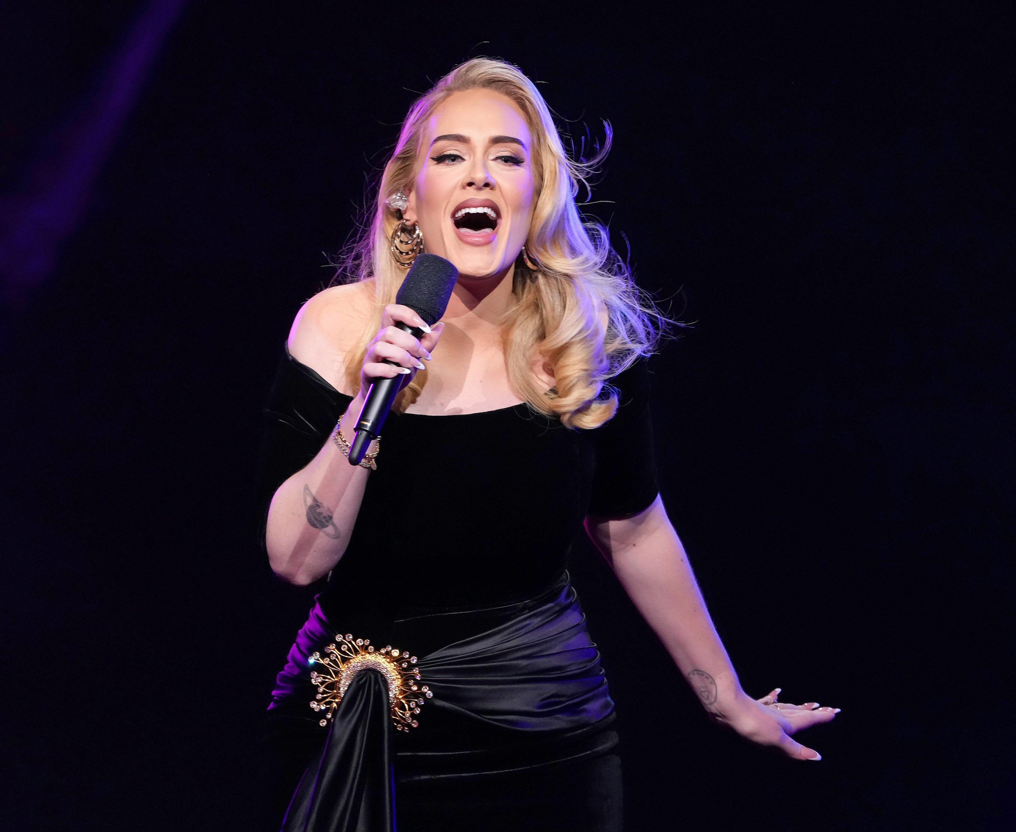 Adele performing in Vegas 2022