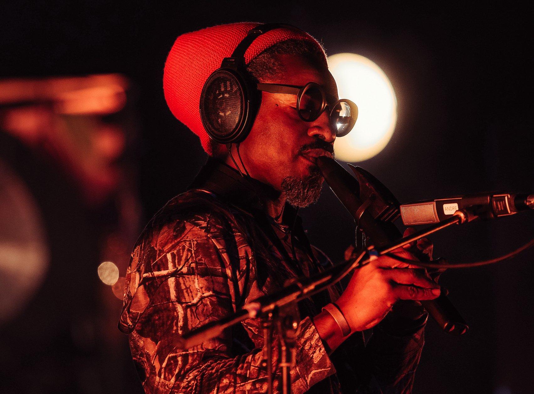 Andre 3000 performing at Roots Picnic 2024