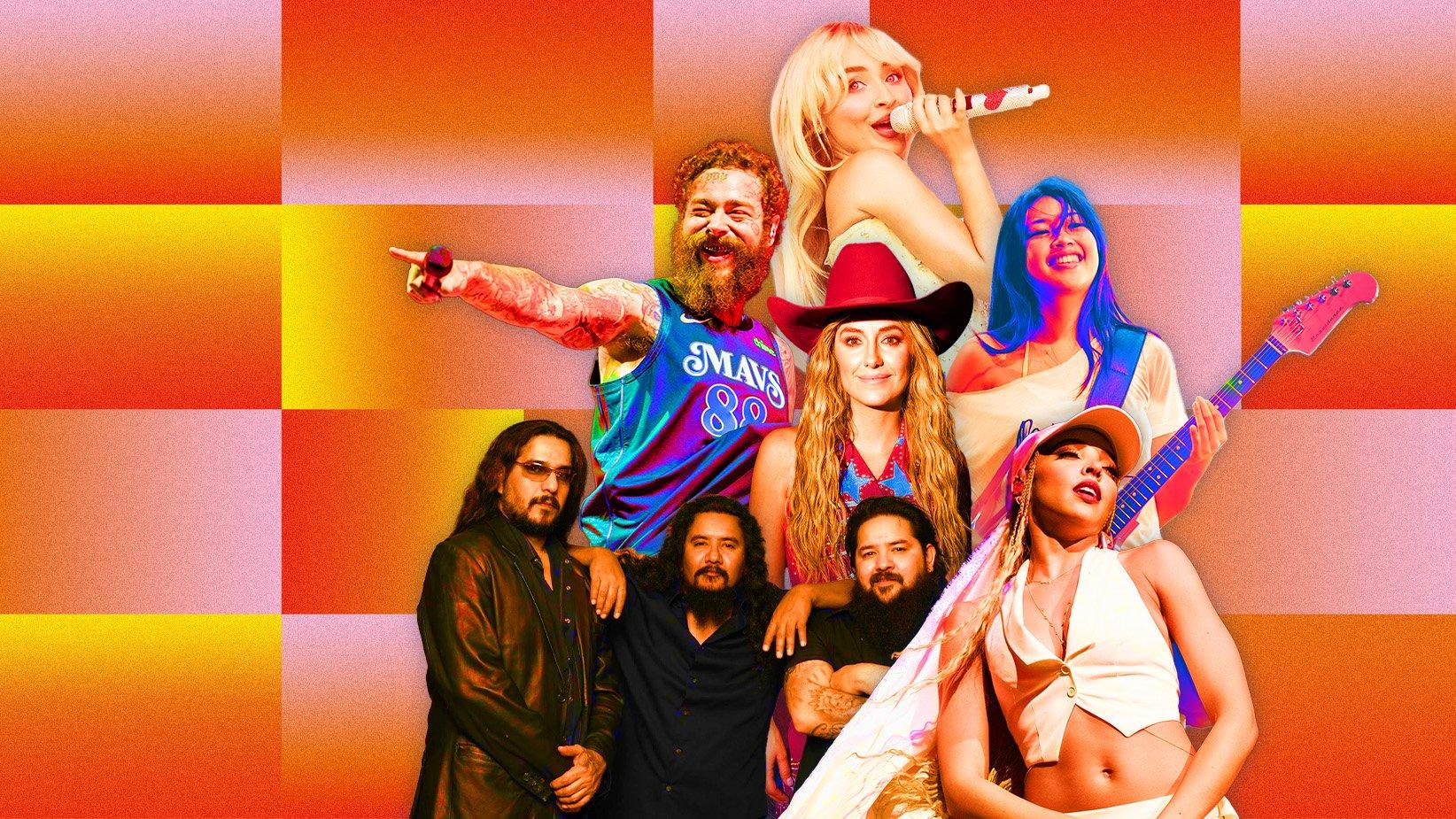 Los Lonely Boys, Post Malone, Cimafunk, Sabrina Carpenter, Lainey Wilson, beabadoobee, Tinashe