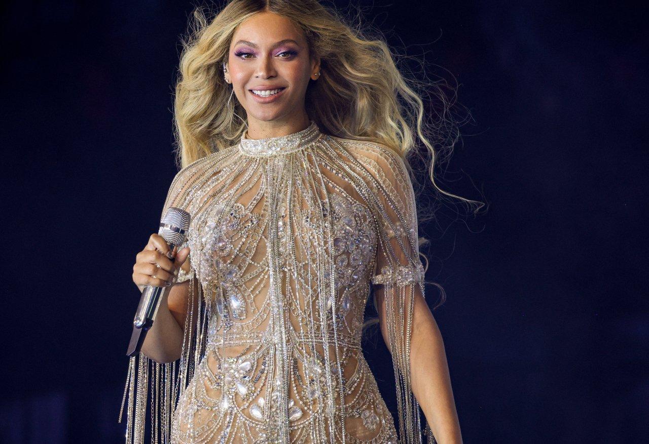 Beyoncé performing during the Renaissance World Tour in 2023