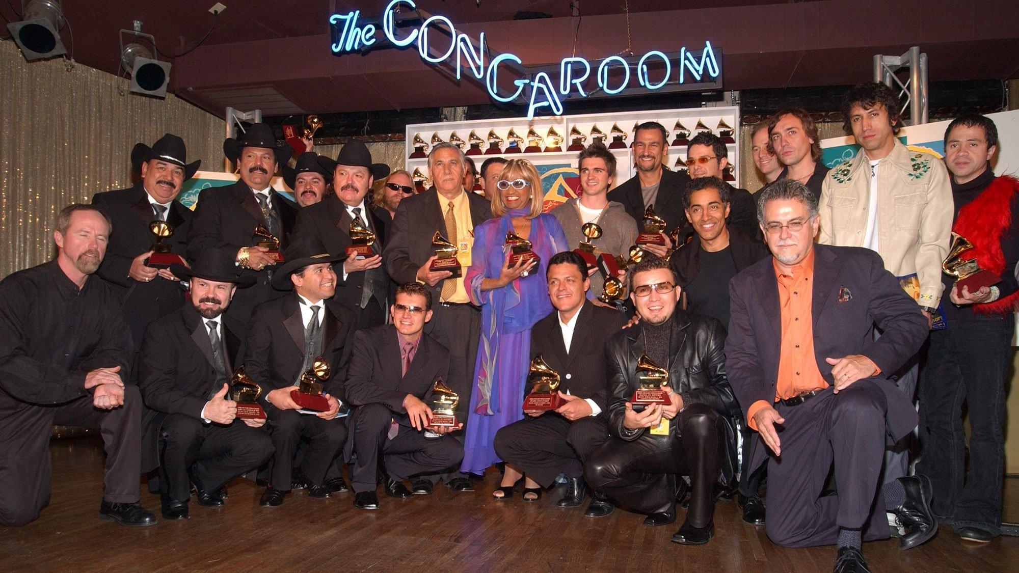2001 Latin GRAMMY winners pose at the Conga Room