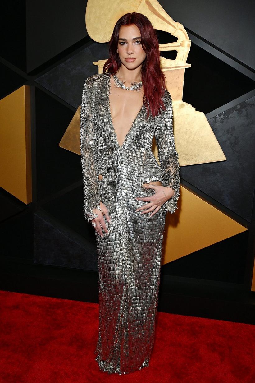 Dua Lipa 2024 GRAMMYs red carpet