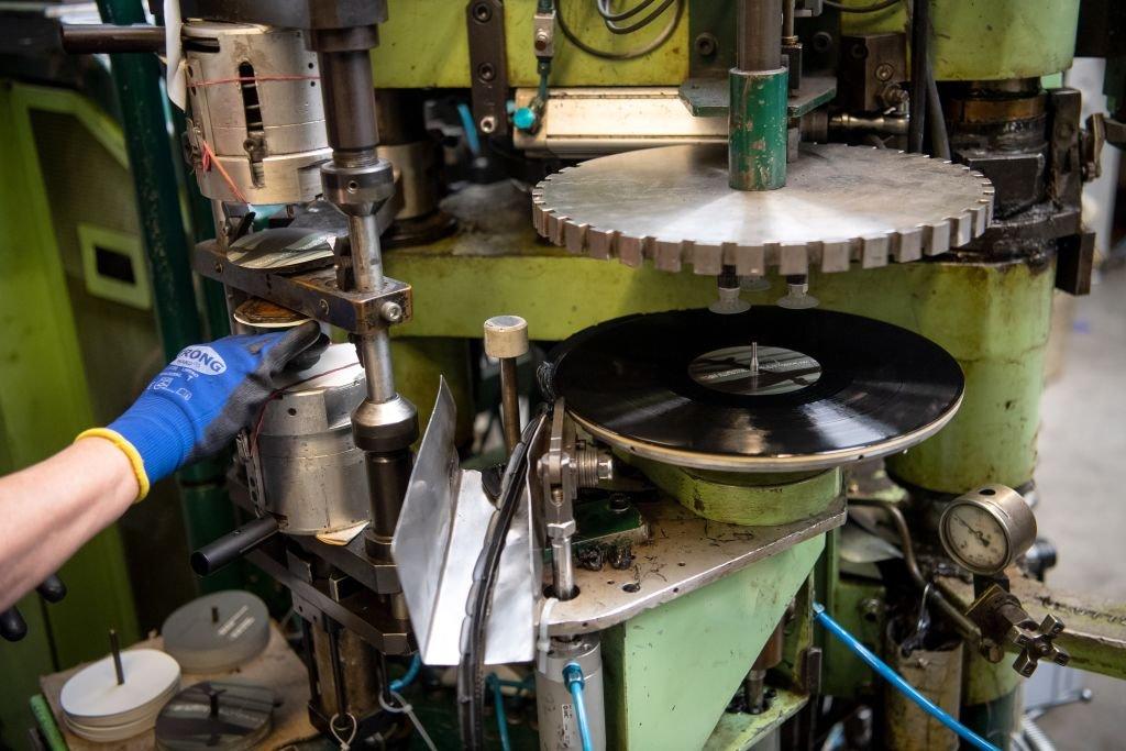 Records are produced in a factory