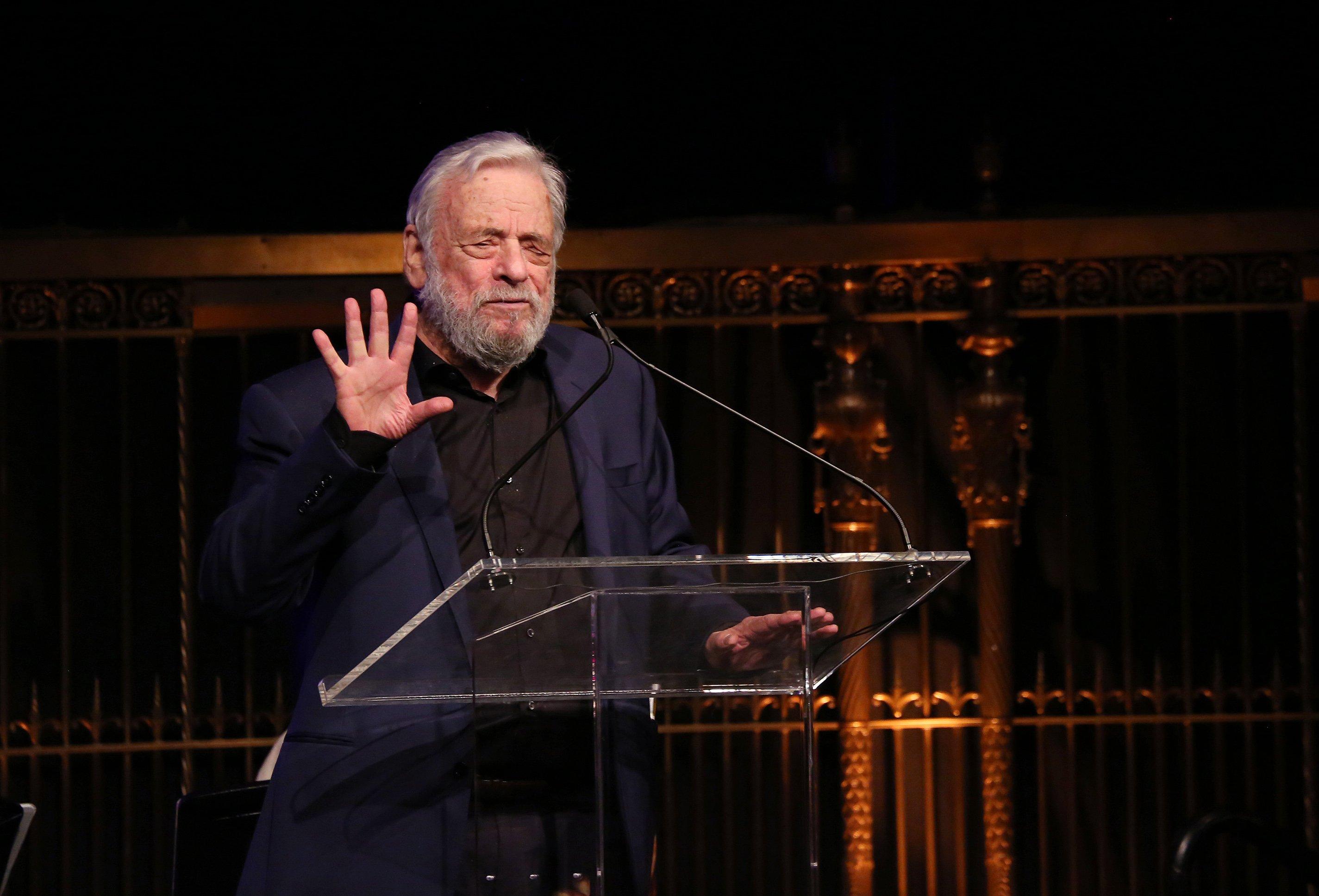 Stephen Sondheim during the Dramatists Guild Fund Gala 'Great Writers Thank Their Lucky Stars : The Presidential Edition' presentation at Gotham Hall on November 7, 2016 in New York City.