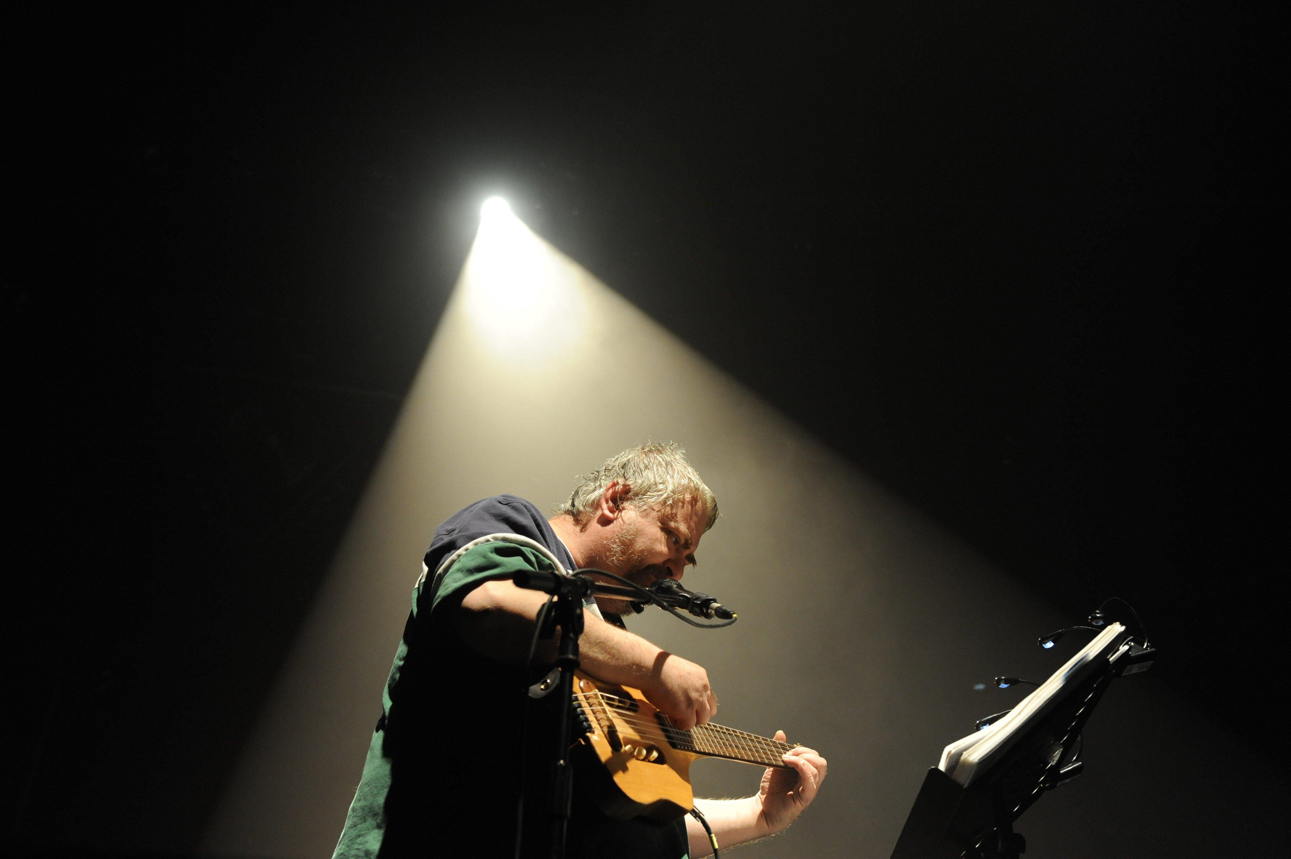 US artist Daniel Johnston performs on April 17, 2010 in Bourges, during the 34th edition of Le Printemps De Bourges rock pop festival.