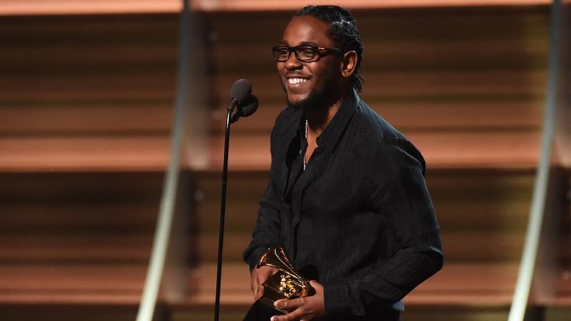 GRAMMY Rewind: Kendrick Lamar Honors Hip-Hop's Greats While Accepting Best Rap Album GRAMMY For 'To Pimp a Butterfly' In 2016