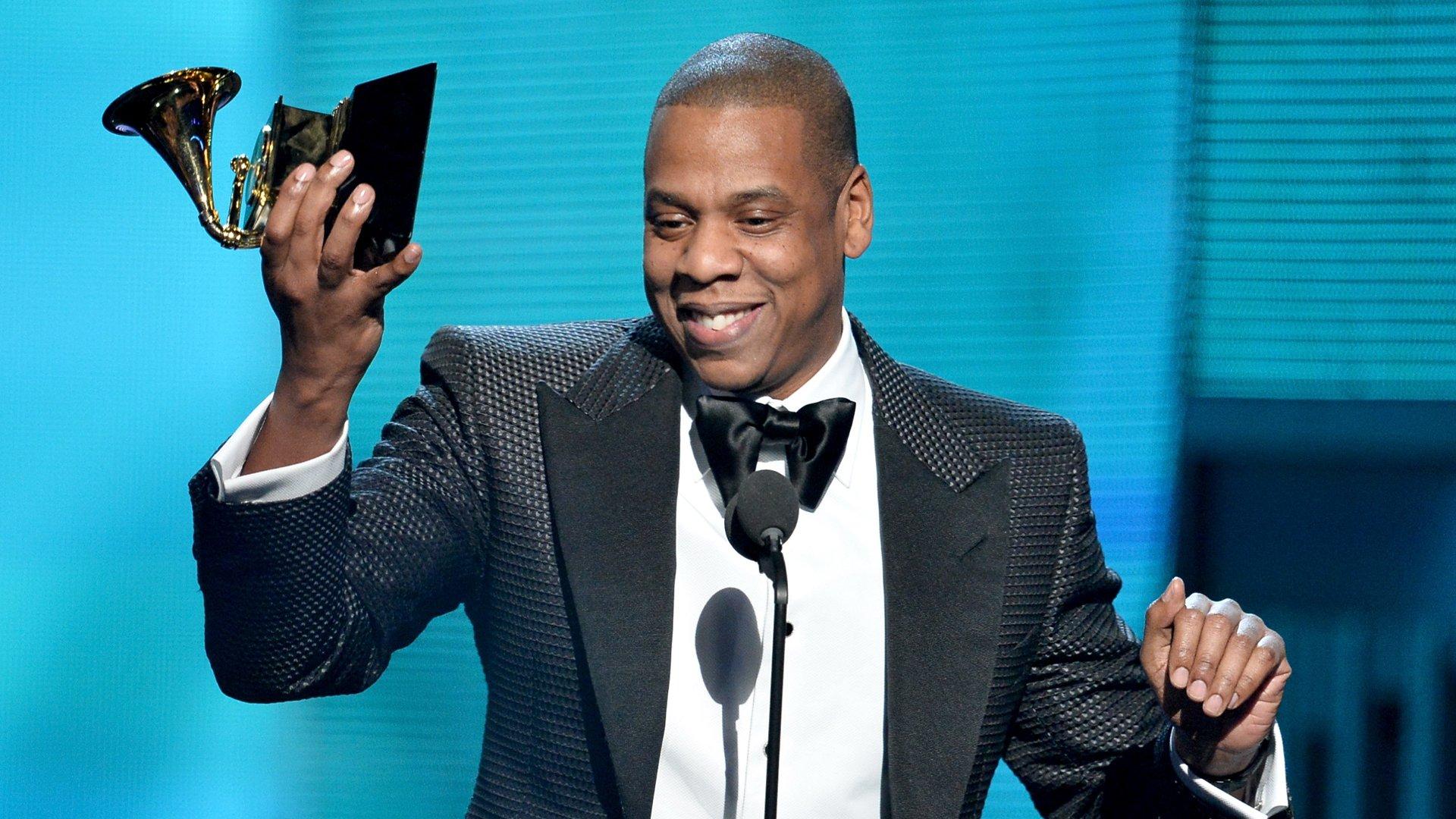 Jay-Z Brings Blue Ivy Onstage to Defend Beyoncé in Grammys Speech