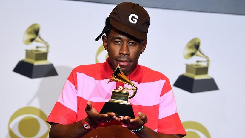 GRAMMY Rewind: Tyler, The Creator Shares Best Rap Album Win With His Nearest & Dearest At The 2020 GRAMMY Awards