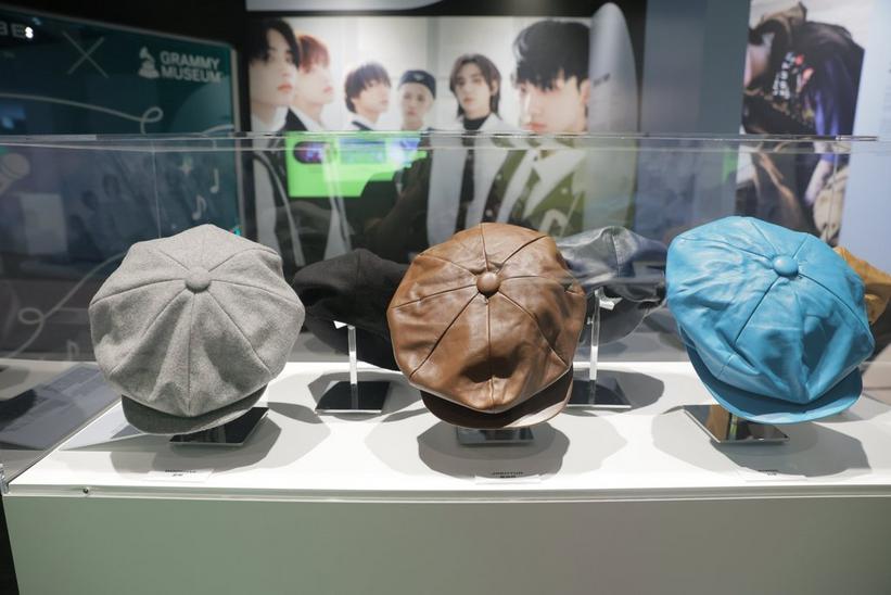BOYNEXTDOOR's cabbie hats at GRAMMY Museum's HYBE Exhibit