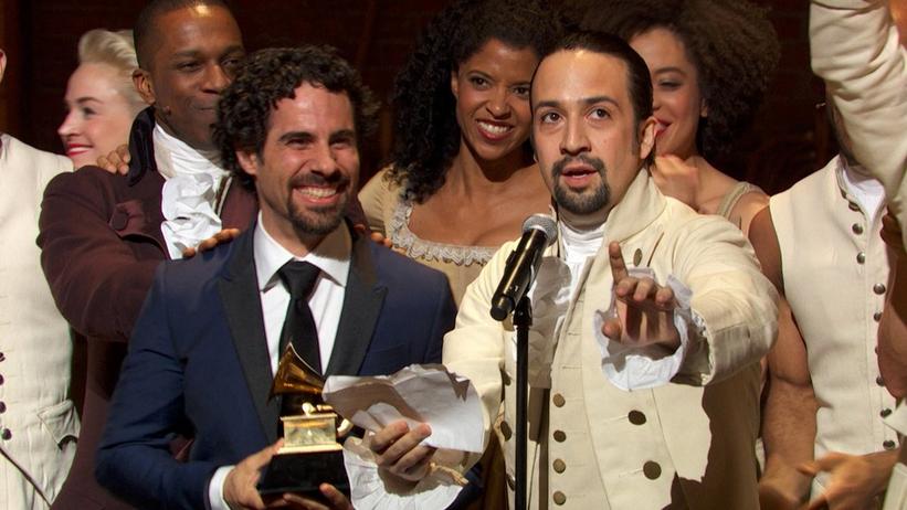 GRAMMY Rewind: Lin-Manuel Miranda Raps His Acceptance Speech For Best Musical Theater Album For 'Hamilton' In 2016