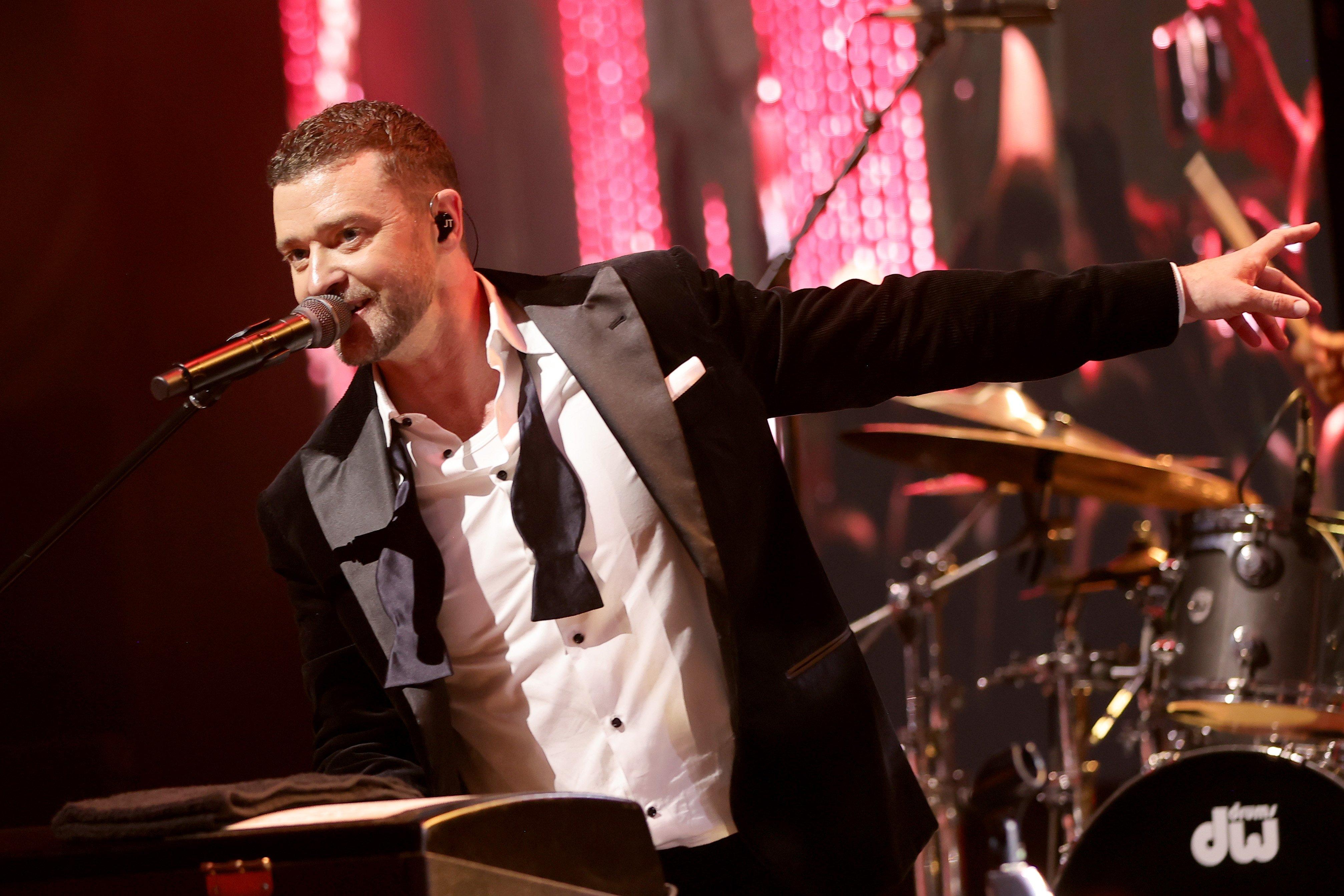 Justin Timberlake performing in 2022