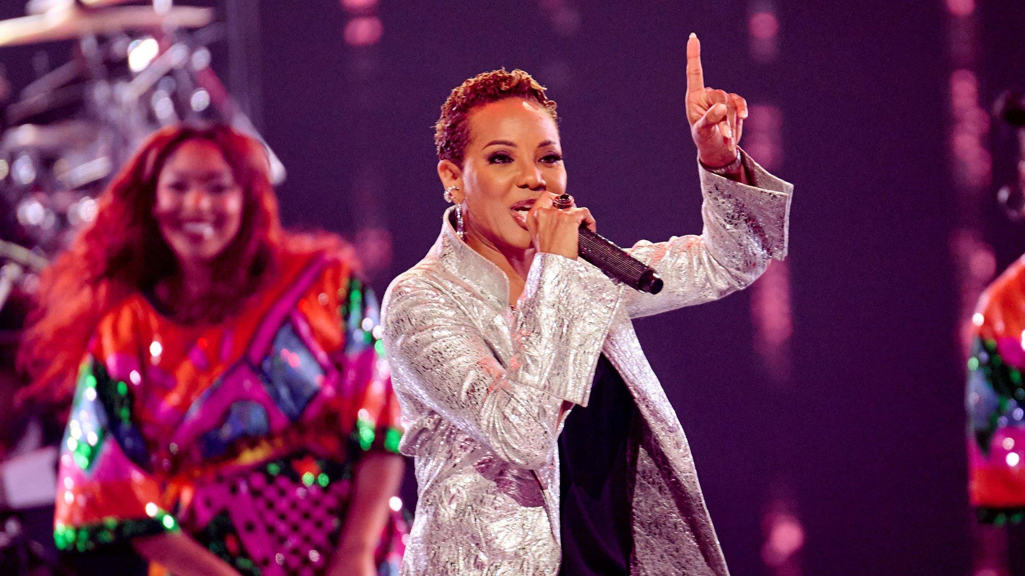 MC Lyte performs onstage during the 2024 Black Music Honors at Cobb Energy Performing Arts Centre on May 18, 2024 in Atlanta, Georgia.