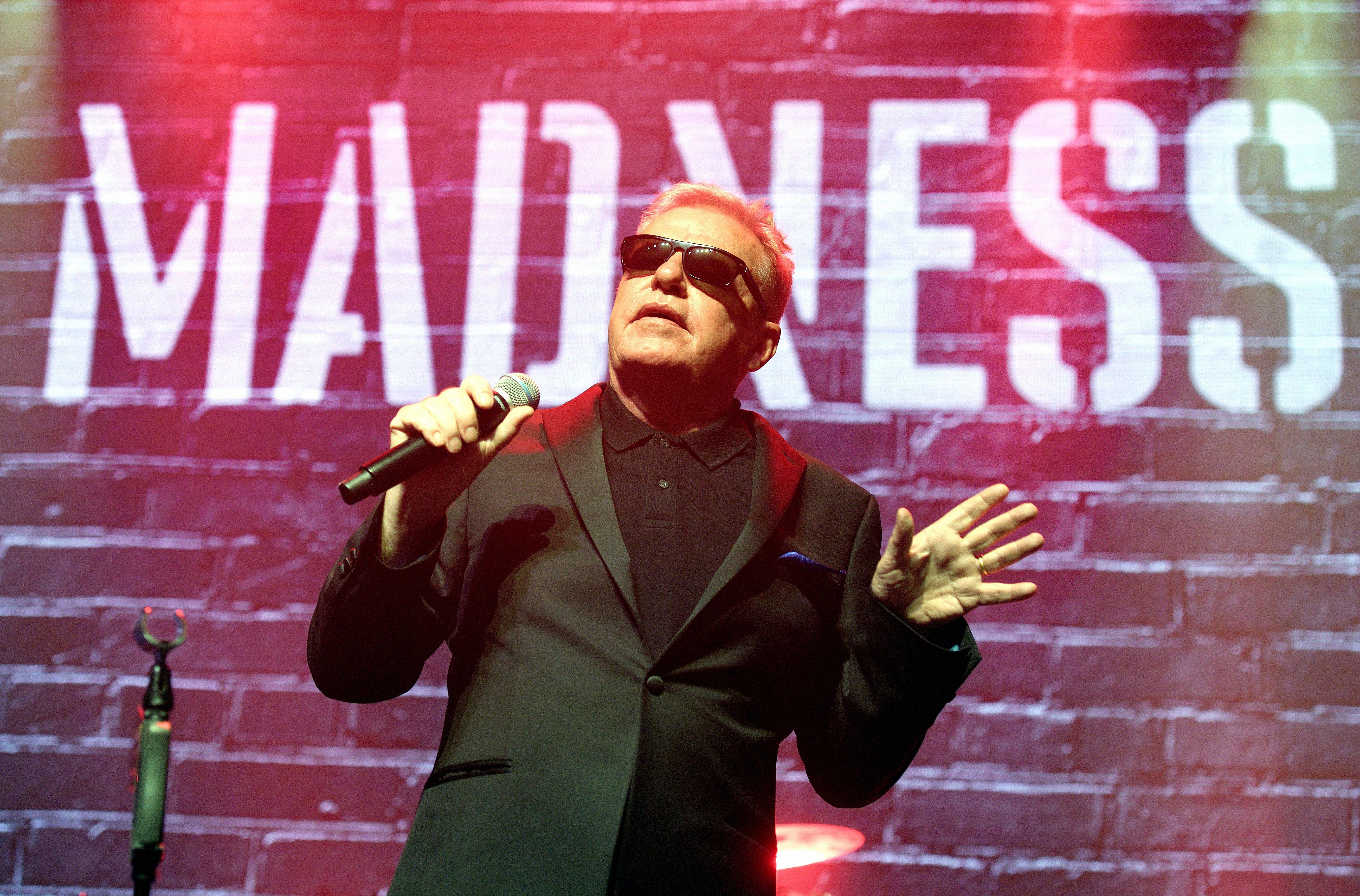 Graham "Suggs" McPherson of Madness performs in 2023