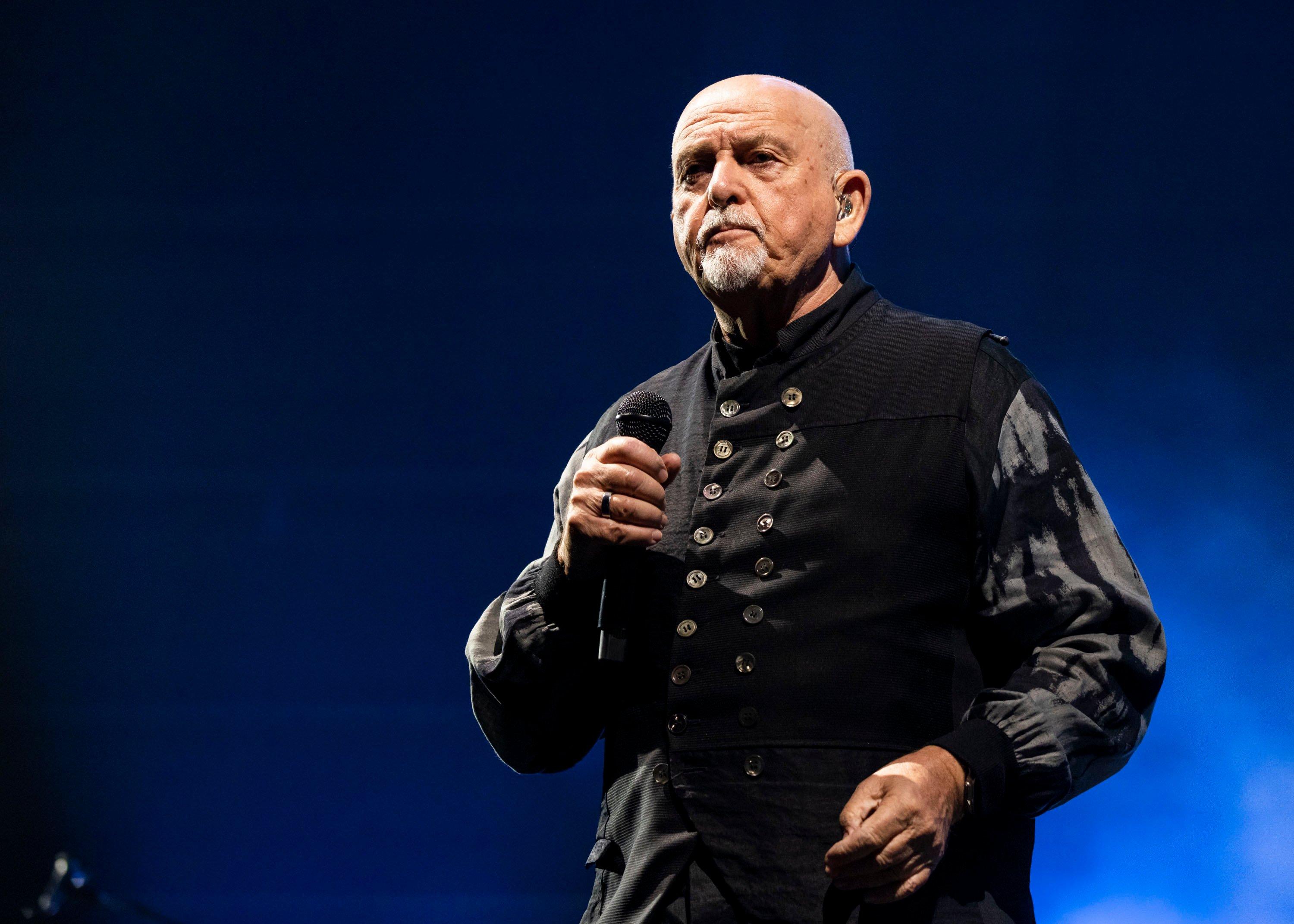 Peter Gabriel performing in 2023