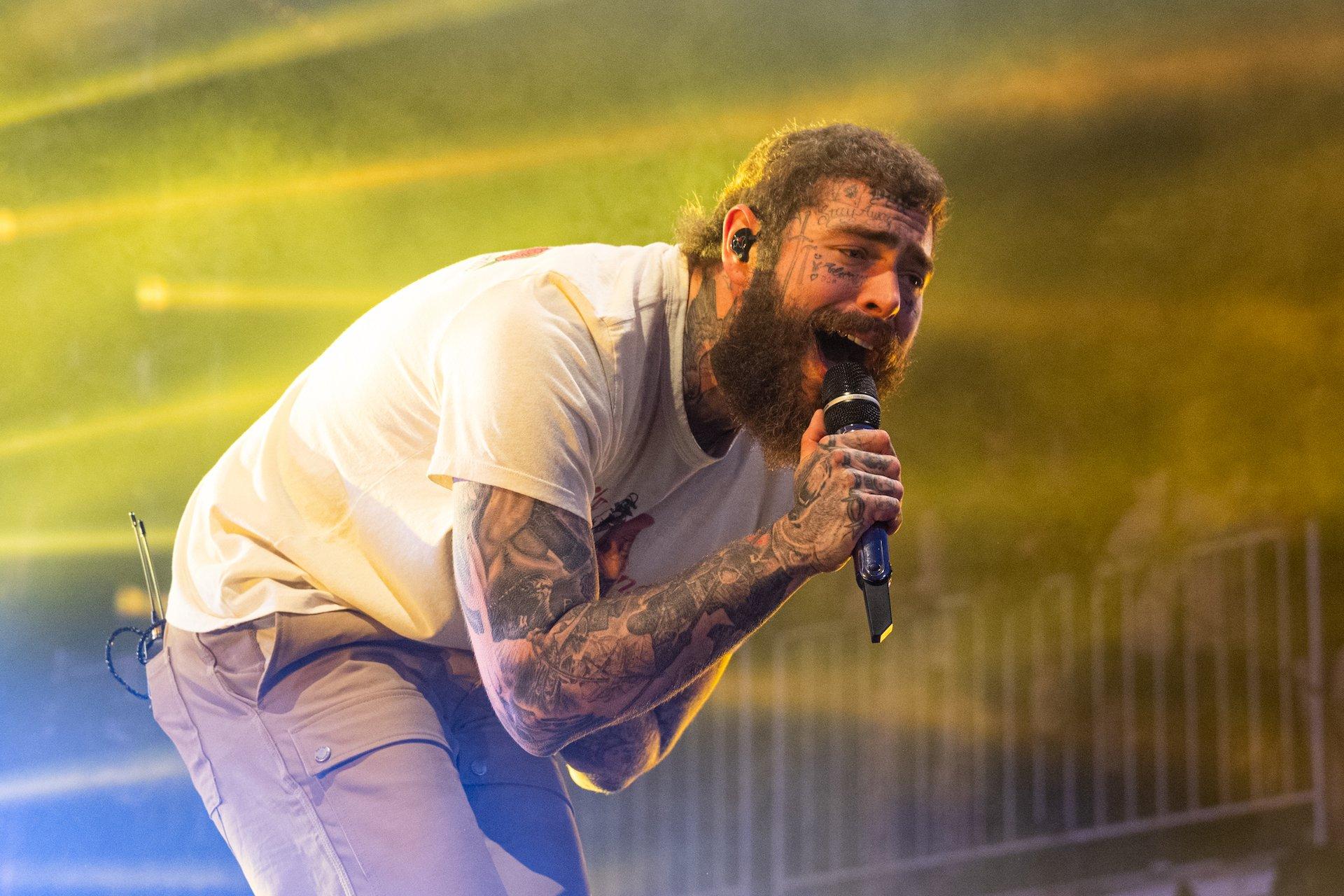 Post Malone performing in 2023
