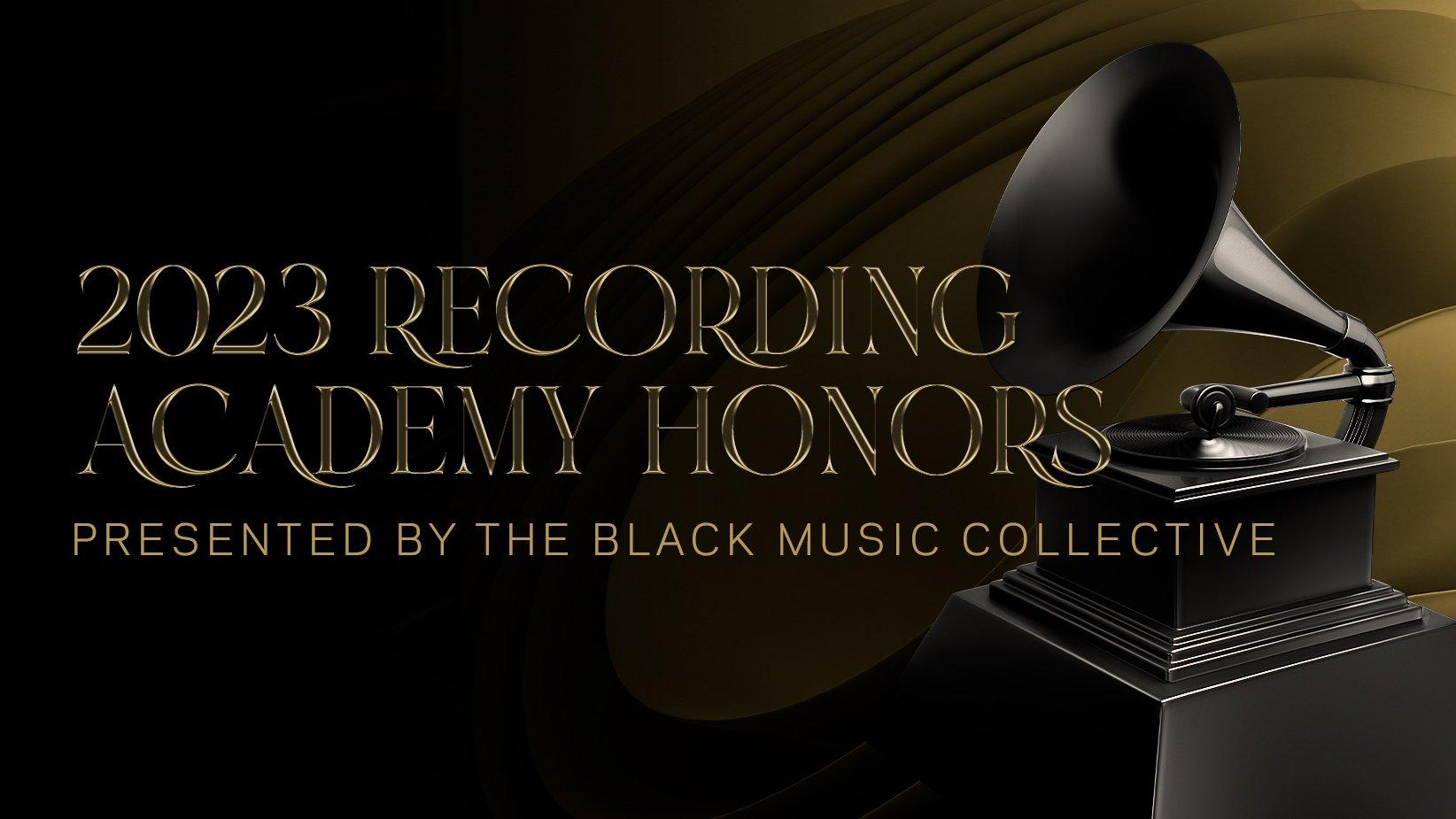 Graphic announcing the Recording Academy® Honors Presented By The Black Music Collective 2023 GRAMMY Week event