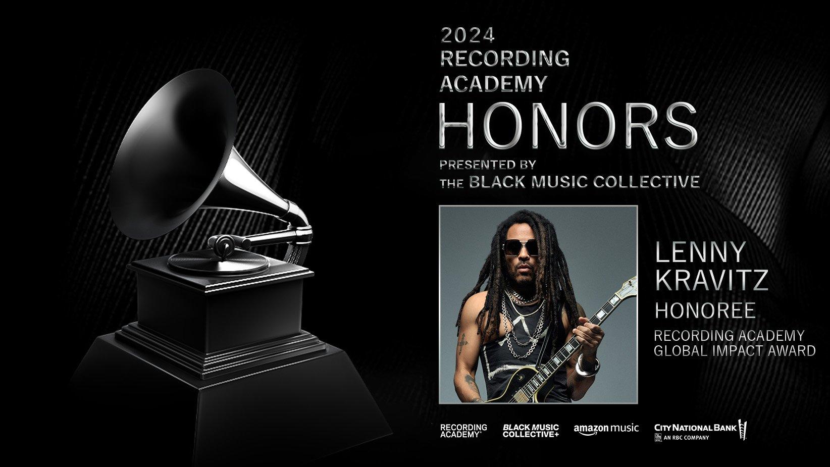 Lenny Kravitz To Receive Global Impact Award At The Recording Academy  Honors Presented By The Black Music Collective Event During GRAMMY Week  2024