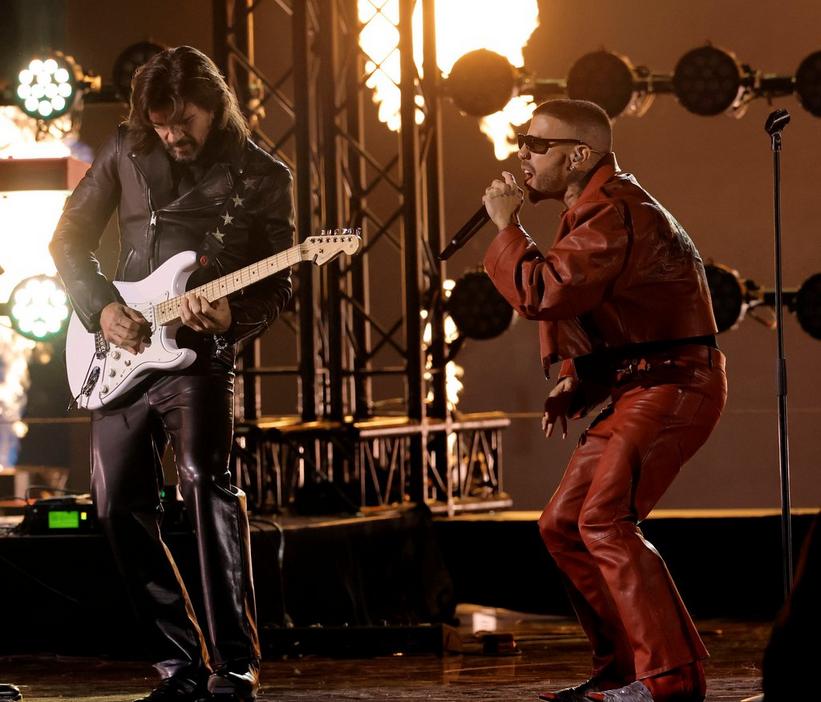 Watch: Rauw Alejandro Delivers A Fiery Medley Performance With Juanes At The 2023 Latin GRAMMYs