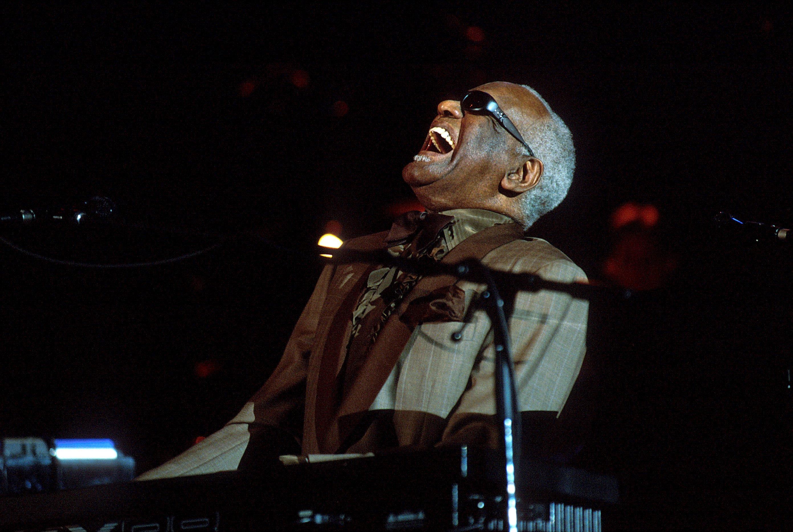 Ray Charles performing in 2002