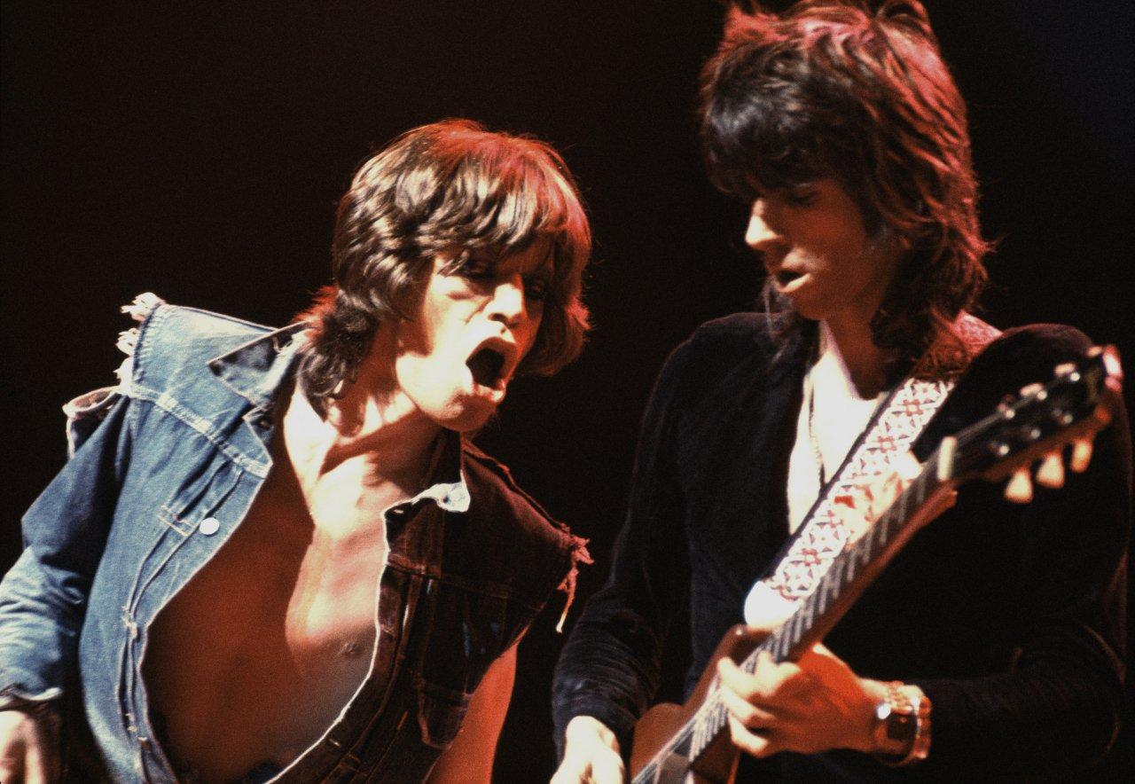 Mick Jagger and Keith Richards onstage in 1973