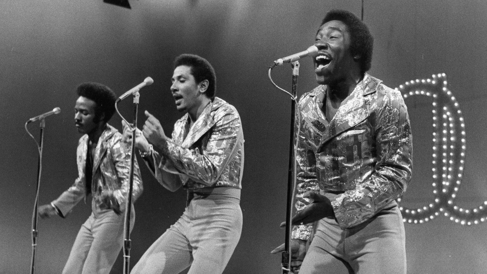 The O'Jays perform during Soul Train.
