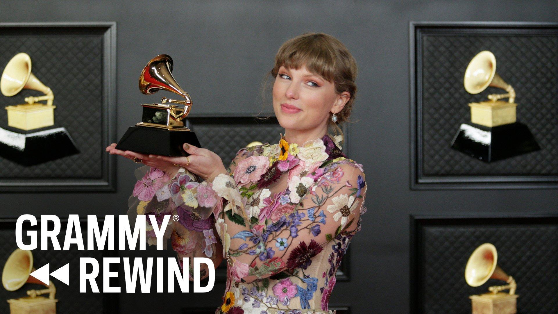 Watch Taylor Swift Win A GRAMMY For 'Folklore'