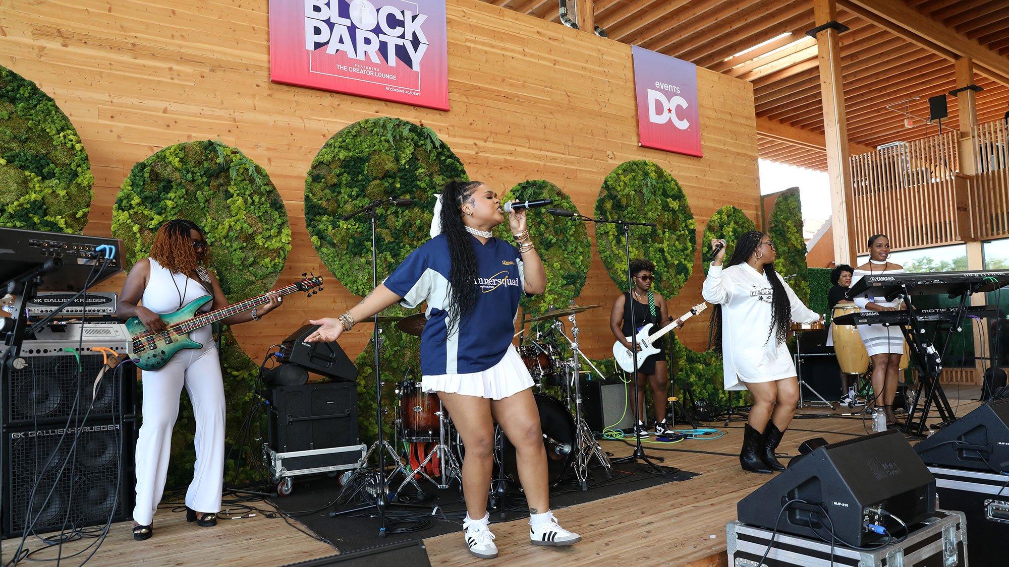 The Amours perform on stage at the Washington D.C. Chapter 2024 Block Party