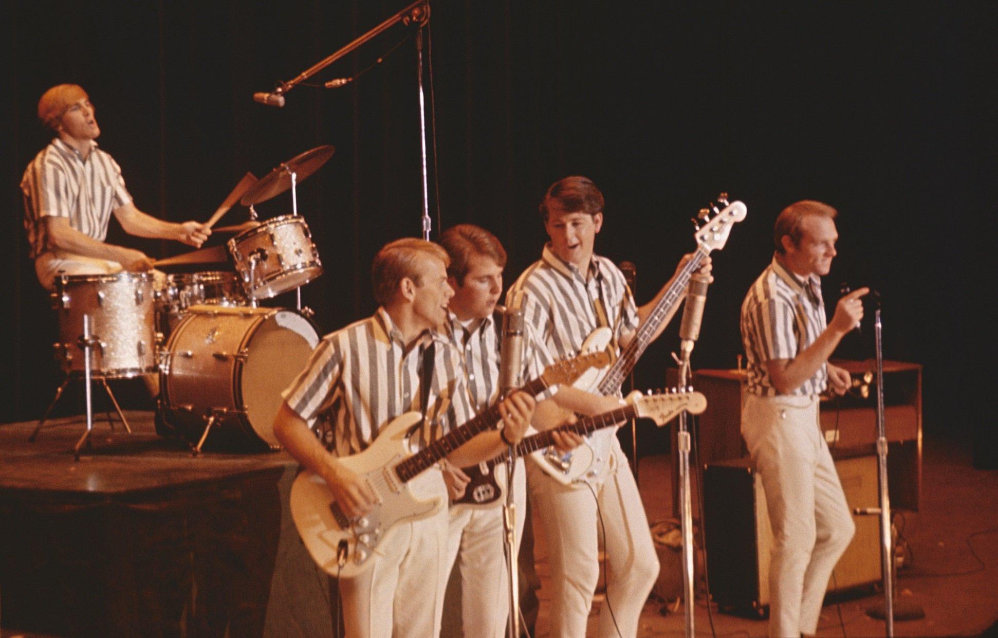 The Beach Boys performing in 1964
