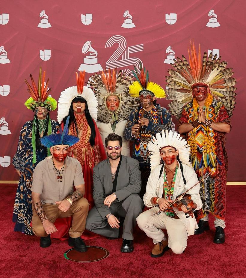 Alok and Brazilian indigenous Artists attends the 2024 Latin GRAMMYs at Kaseya Center on November 14 in Miami, Florida.