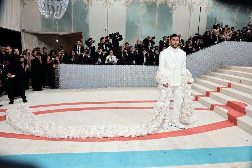 Bad Bunny attends The 2023 Met Gala Celebrating "Karl Lagerfeld: A Line Of Beauty" at The Metropolitan Museum of Art on May 01, 2023 in New York City