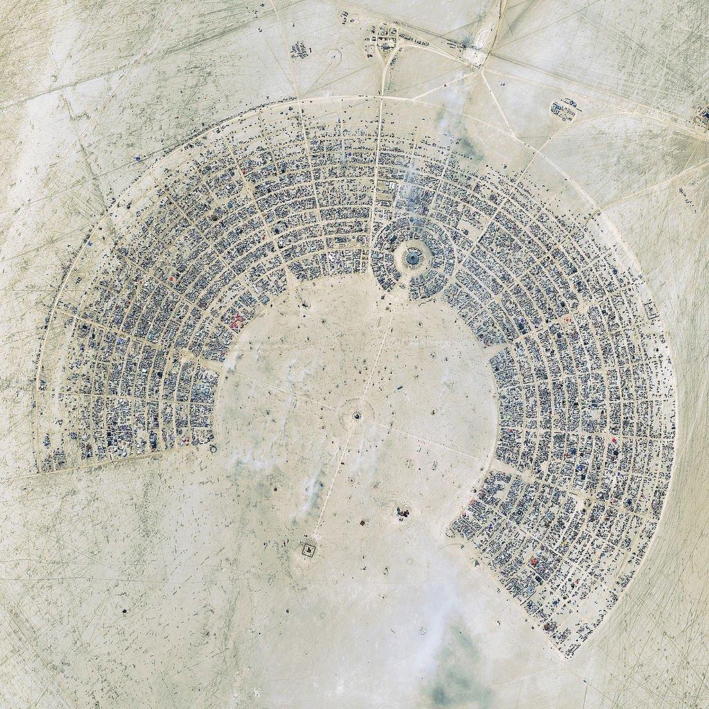 Satellite image of Burning Man 2012