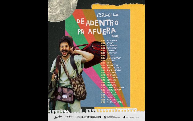 La Fundación Cultural Latin GRAMMY® se beneficiará de las ventas de la próxima gira de Camilo