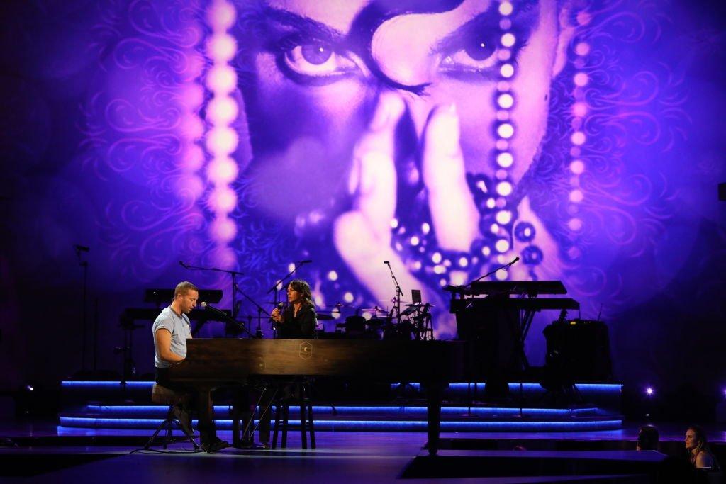 Chris Martin & Susanna Hoffs at "Let's Go Crazy: The GRAMMY Salute To Prince"