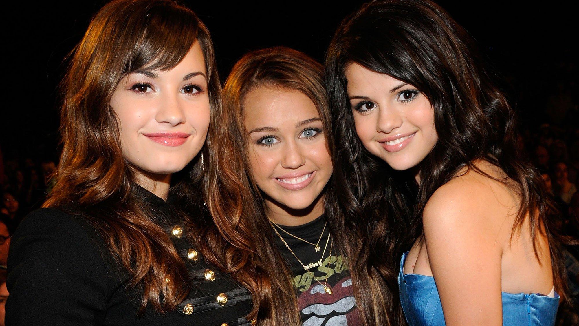 Demi Lovato, Miley Cyrus, and Selena Gomez