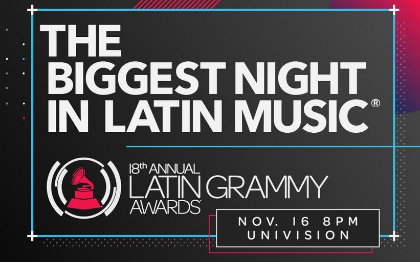 The 18th Annual Latin GRAMMY Awards to air Thursday, Nov. 16, 2017  on Univision