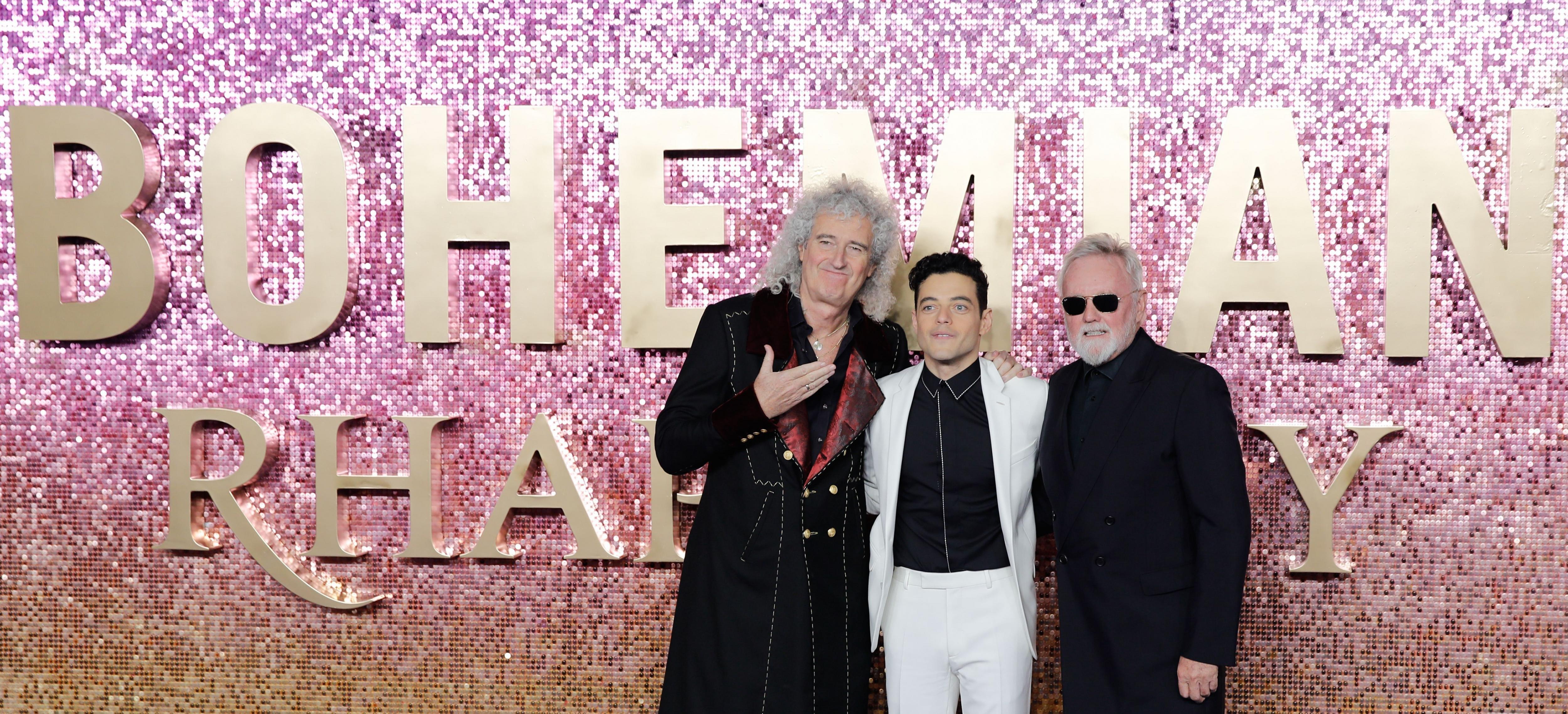 Brian May, Rami Malek and Roger Taylor