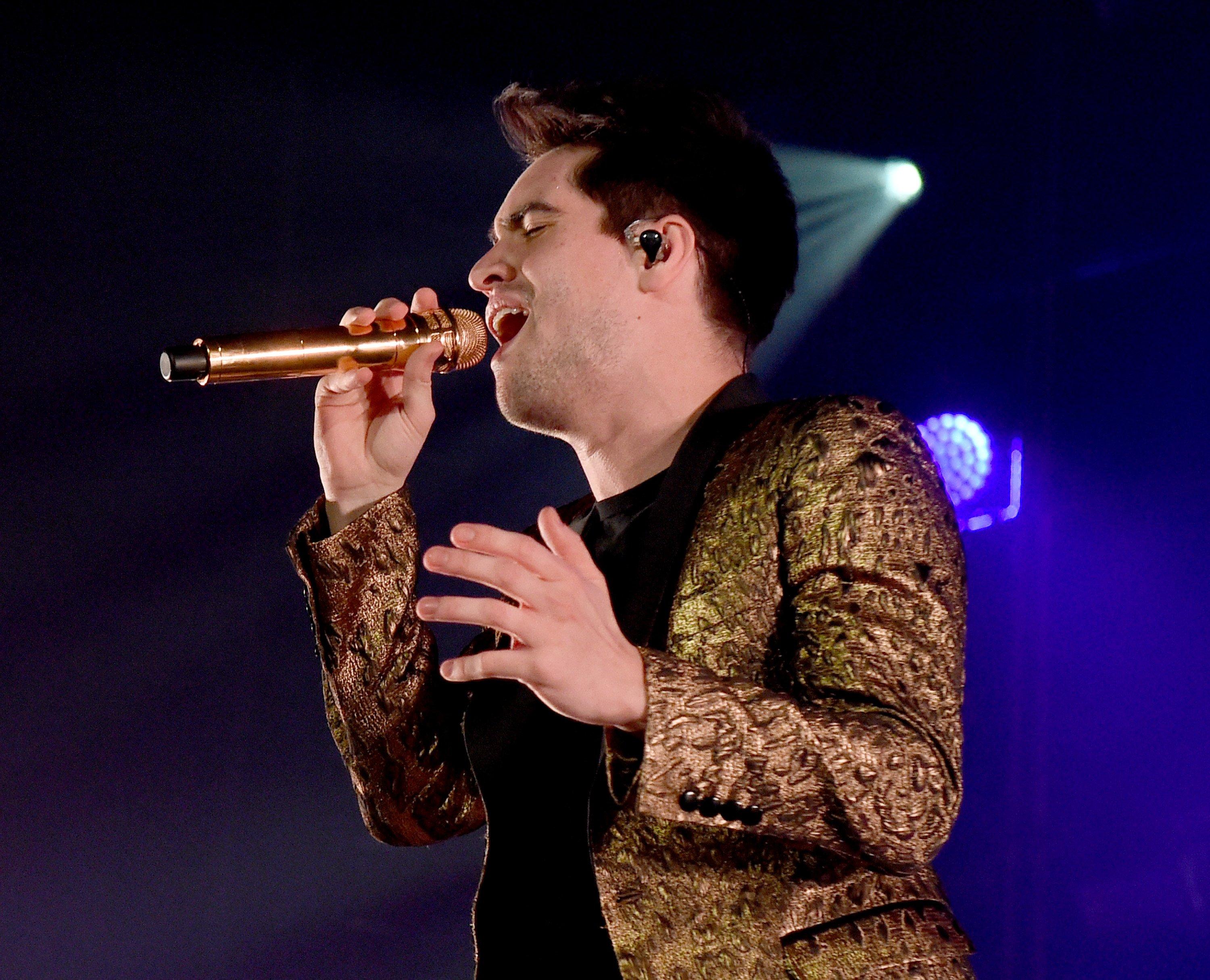 Panic! At The Disco's Brendon Urie performs in Los Angeles