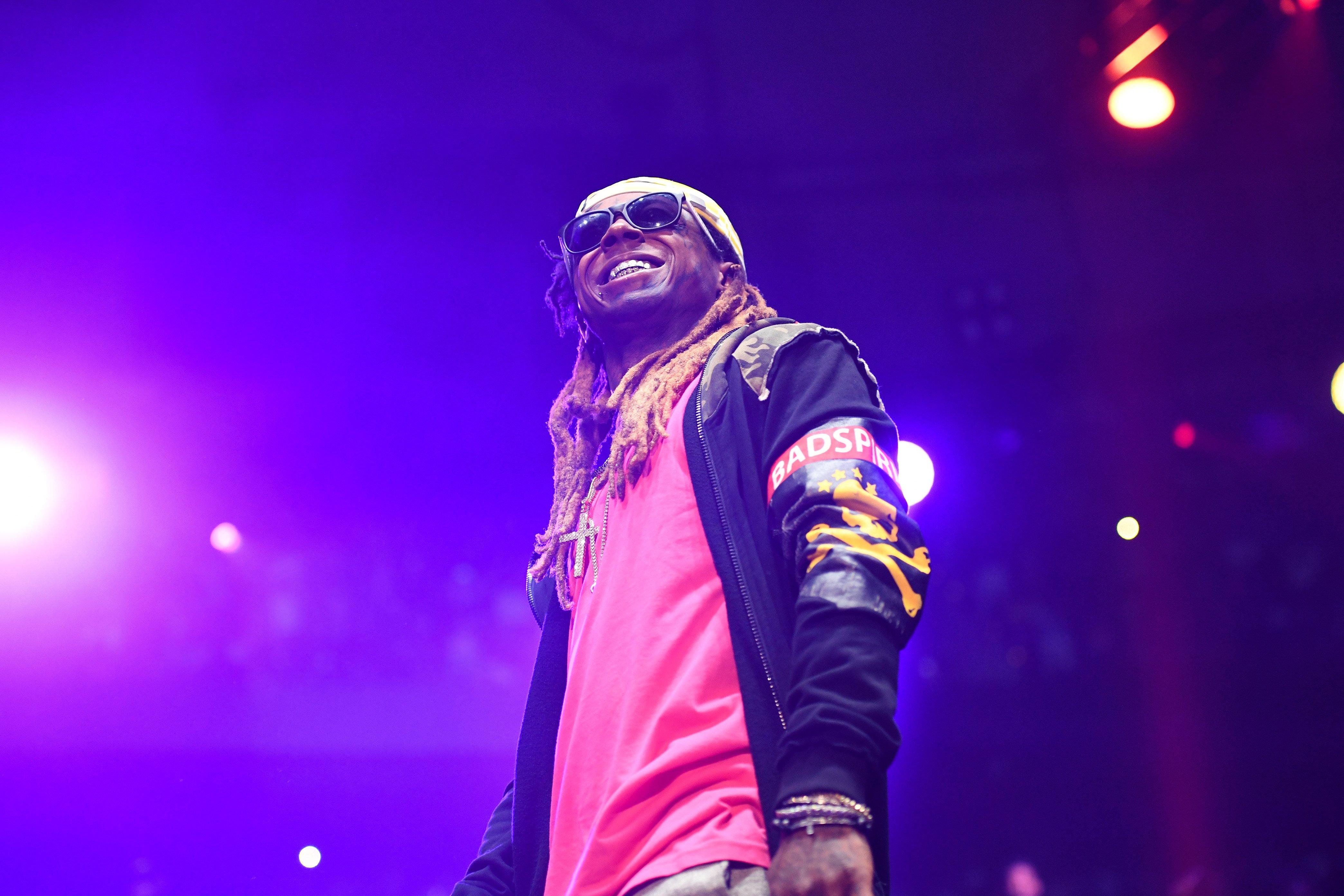 Lil Wayne on stage in 2017